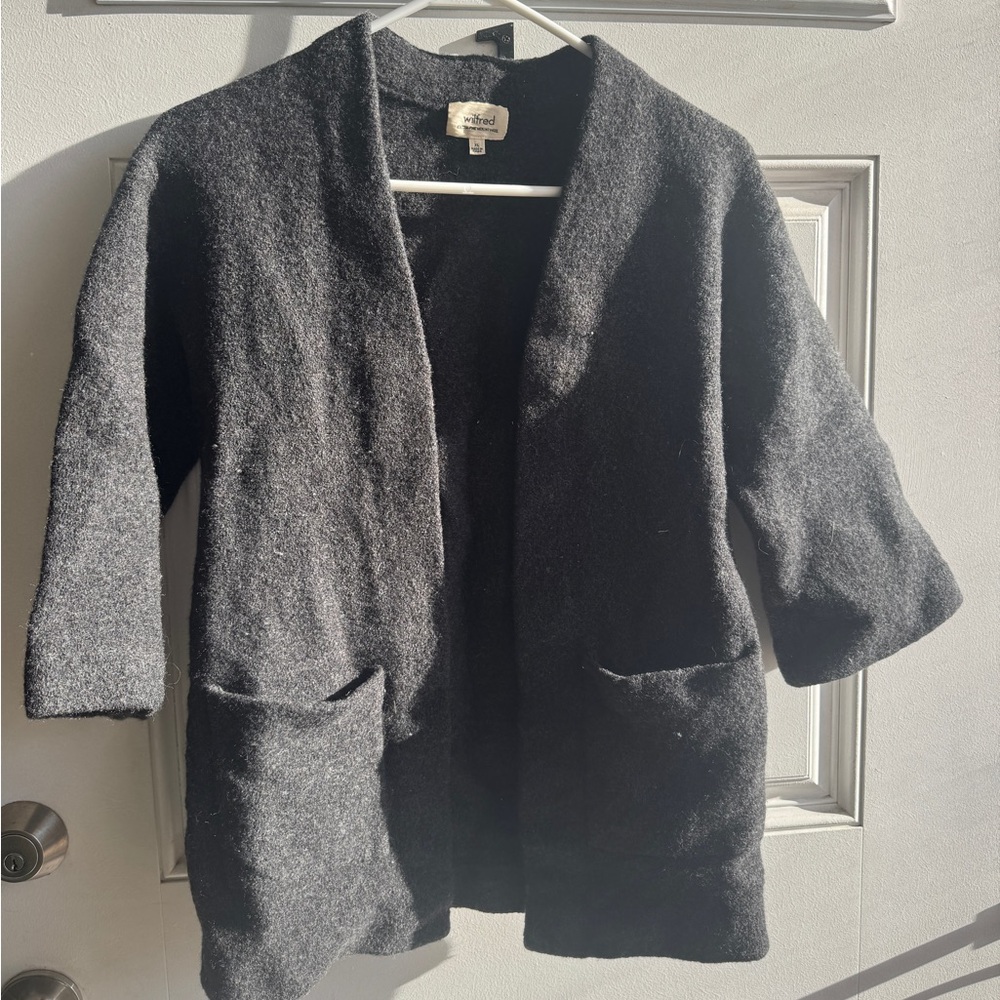Wilfred Charcoal Knit Cardigan